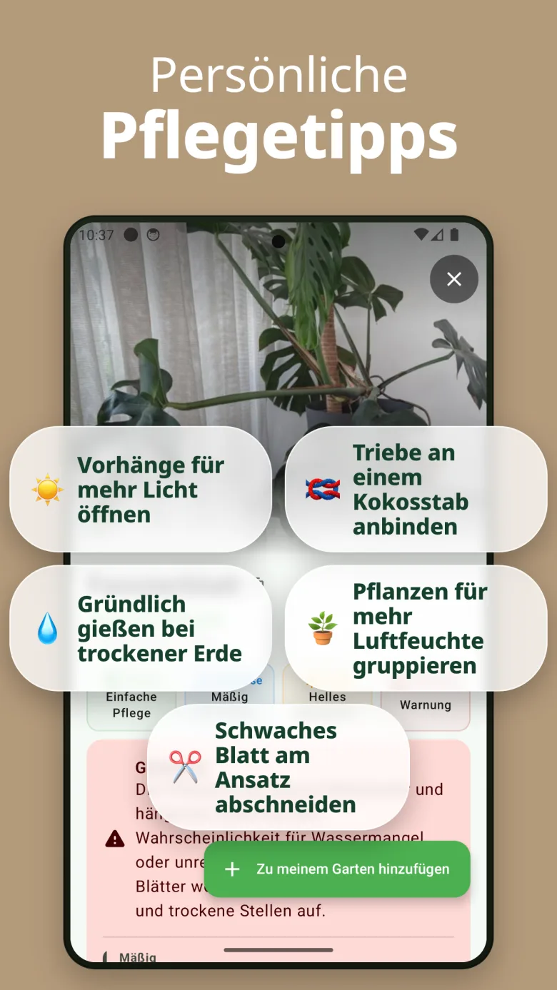 Pflanzengesundheit mit Scan-Verlauf verfolgen