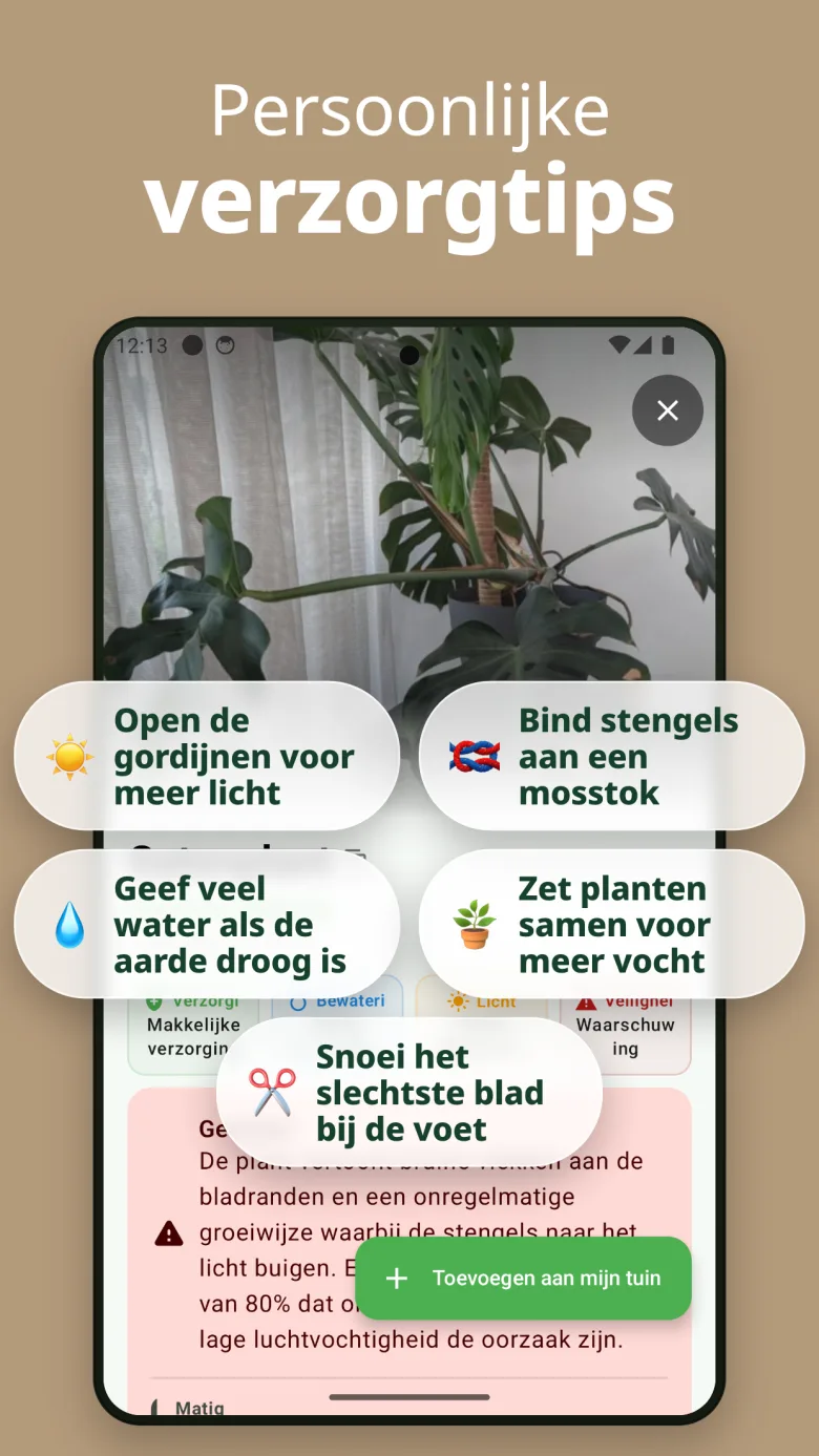 Volg de gezondheid van planten met scangeschiedenis
