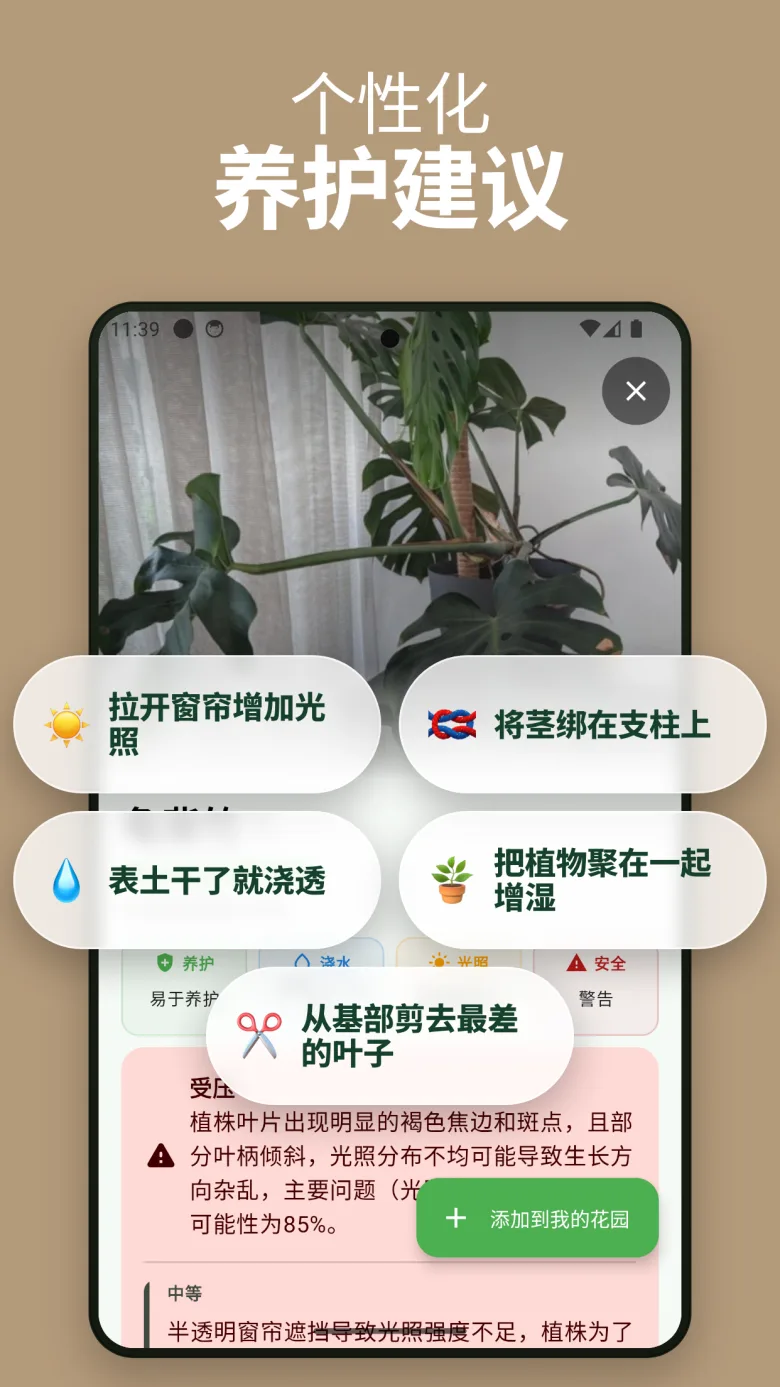 通过扫描记录追踪植物健康